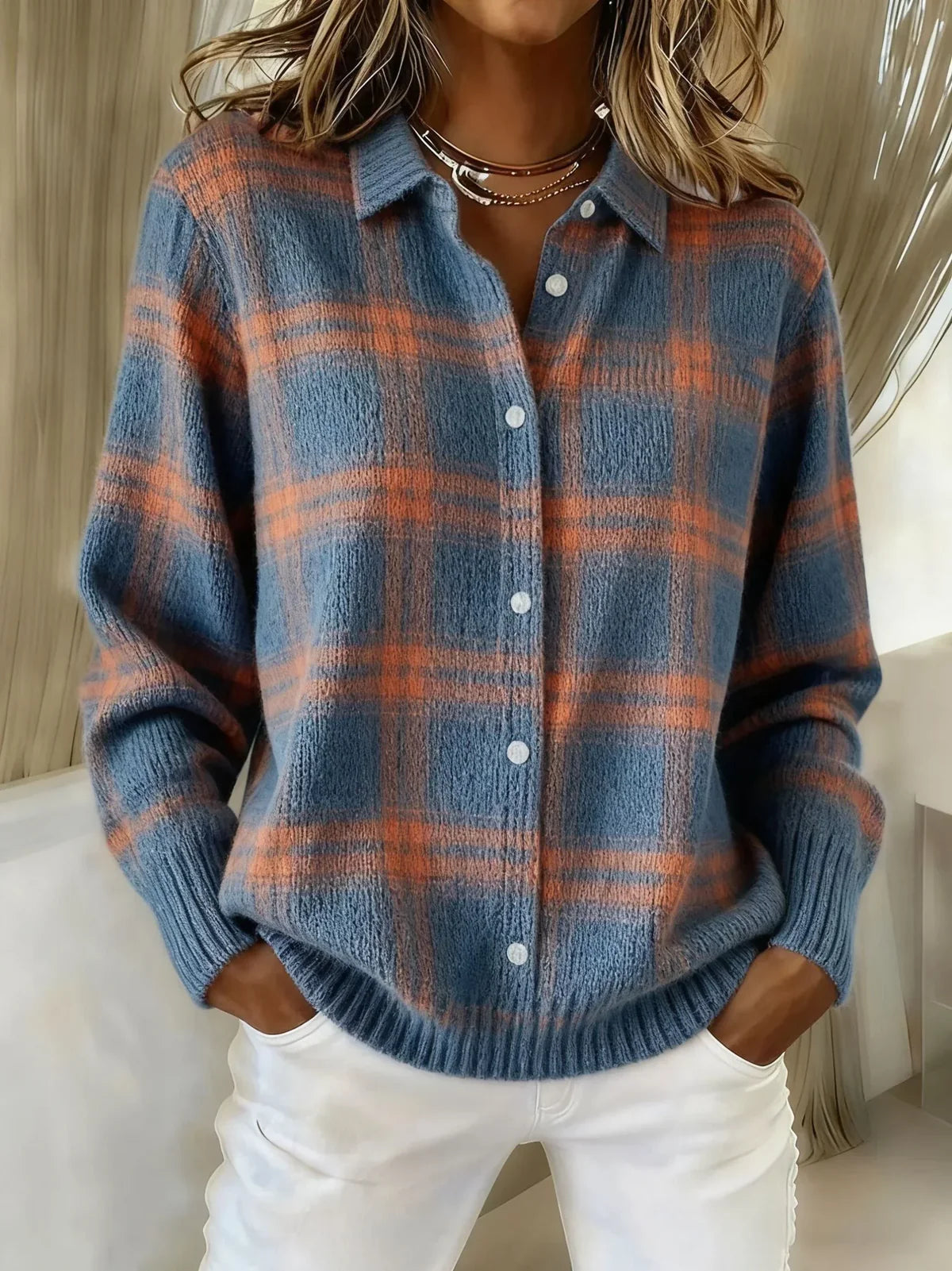 Clementine | Checked cardigan