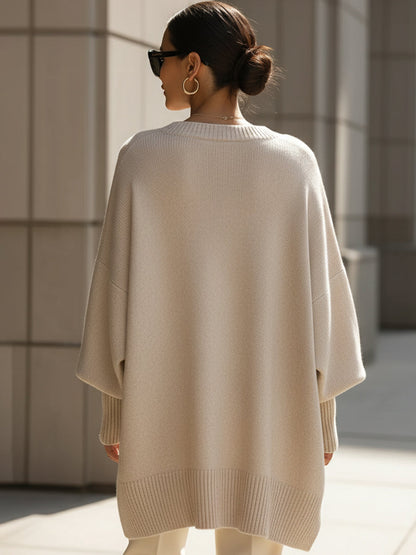 Greta | Oversized jumper with a wide neckline