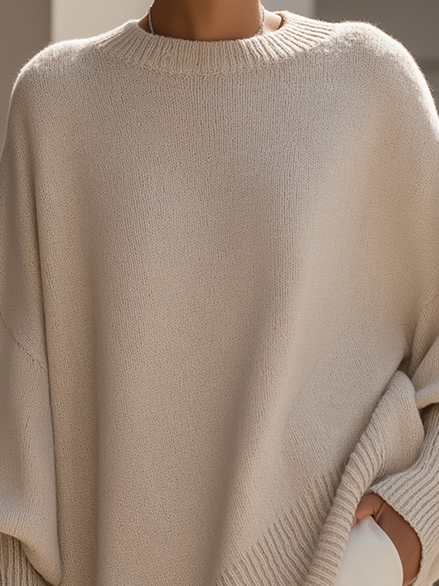 Greta | Oversized jumper with a wide neckline