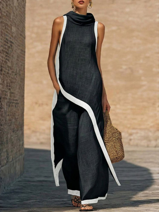 Susanna | Asymmetric linen set