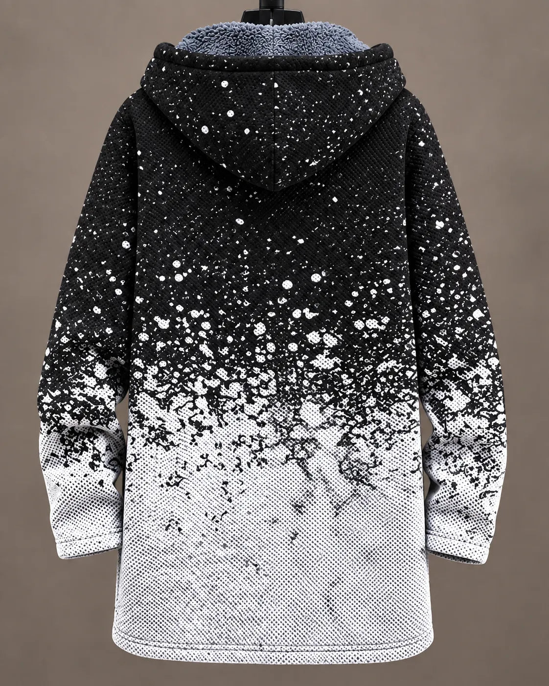 Celeste | Monochrome Speckled Hooded Jacket