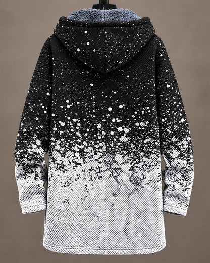 Celeste | Monochrome Speckled Hooded Jacket