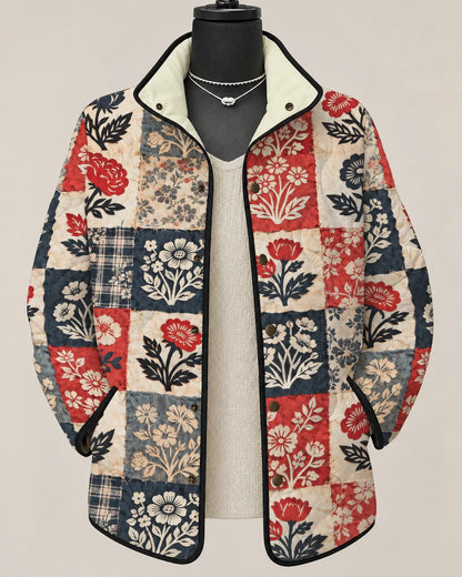 Eliana | Soft Garden Floral Quilted Jacket