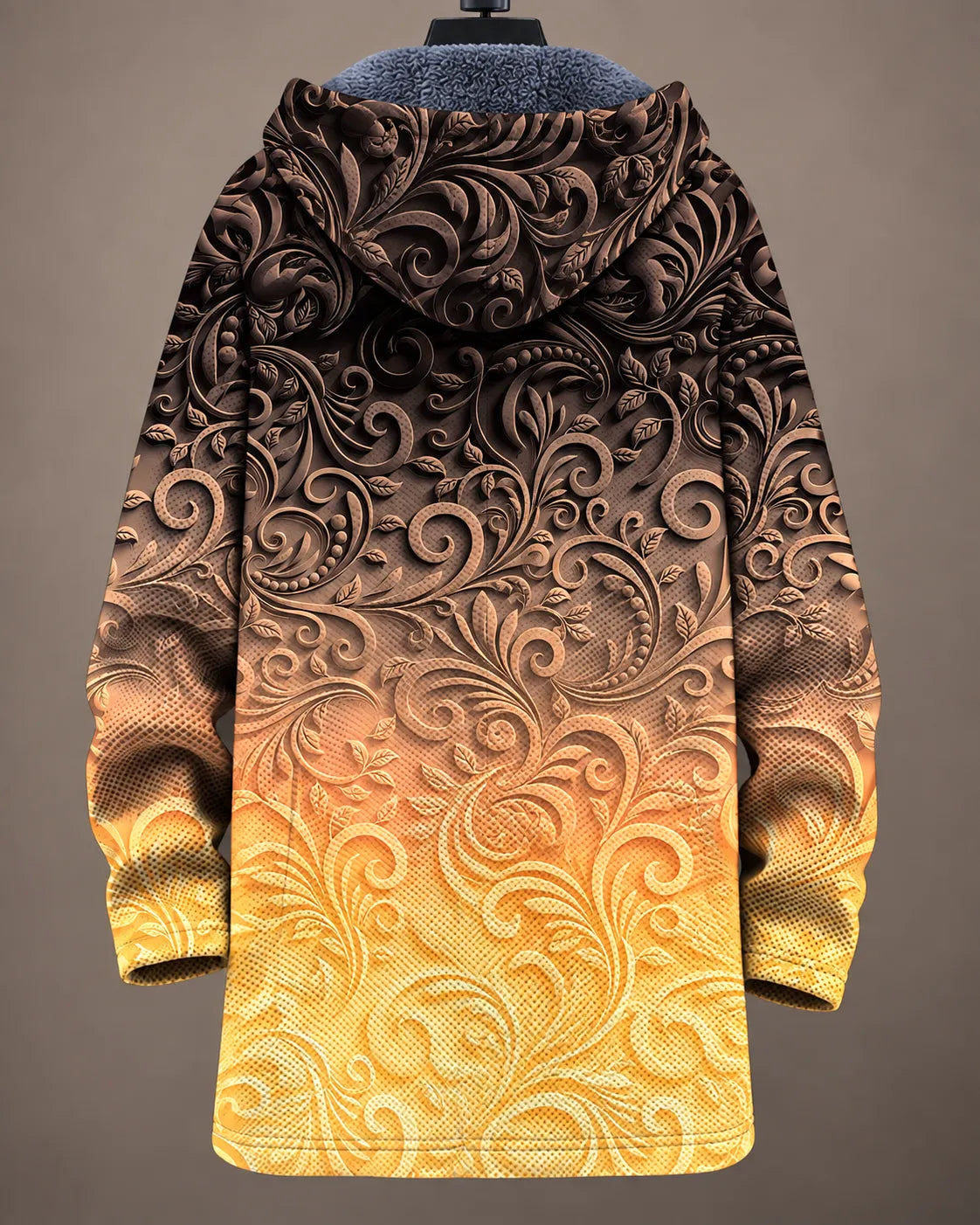 Aurelia | Golden Scroll Hooded Jacket