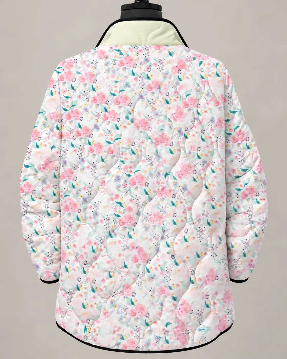 Eliana | Soft Garden Floral Quilted Jacket