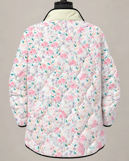 Eliana | Soft Garden Floral Quilted Jacket