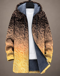 Aurelia | Golden Scroll Hooded Jacket