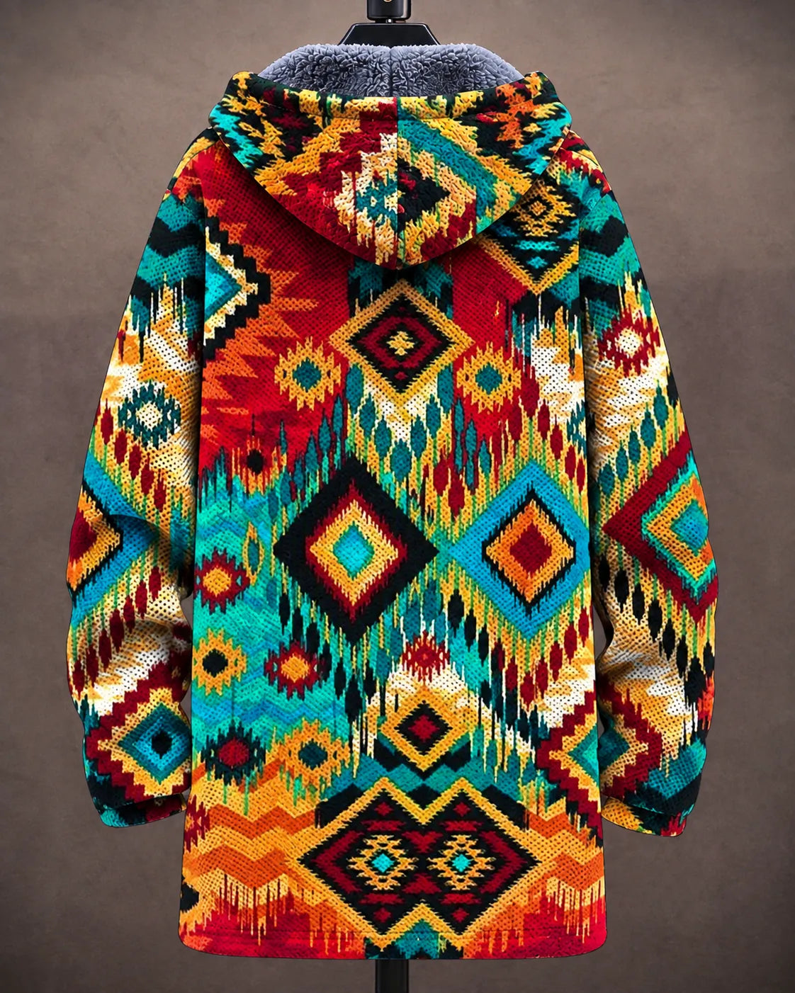 Paloma | Vibrant Mosaic Hooded Jacket