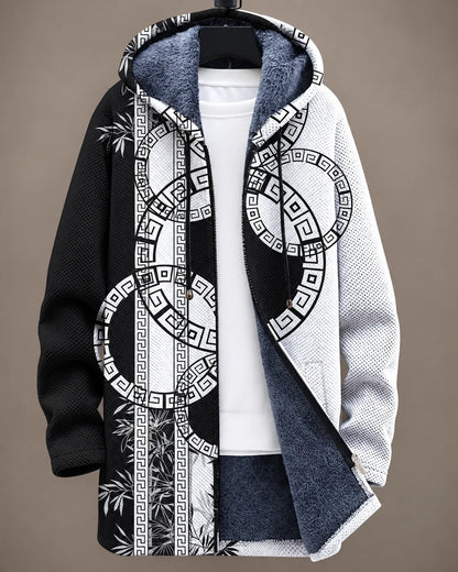 Elara | Heritage Geometric Hooded Jacket