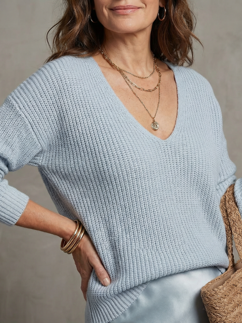 Luciana | Knitted layer and bias-cut satin skirt