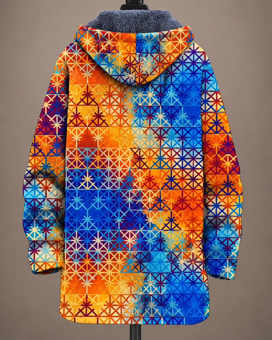 Serena | Vibrant Mosaic Hooded Jacket