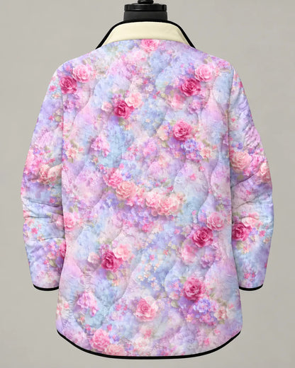 Rosalie | Blushing Rose Quilted Jacket
