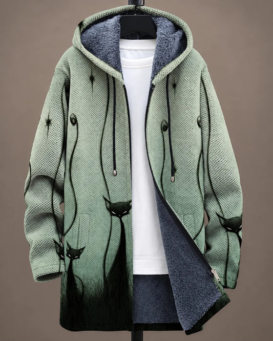 Elowen | Whimsical Cat Hooded Jacket