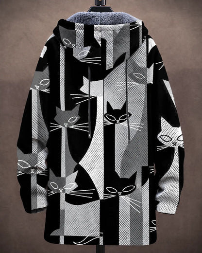 Celeste | Modern Cats Hooded Jacket