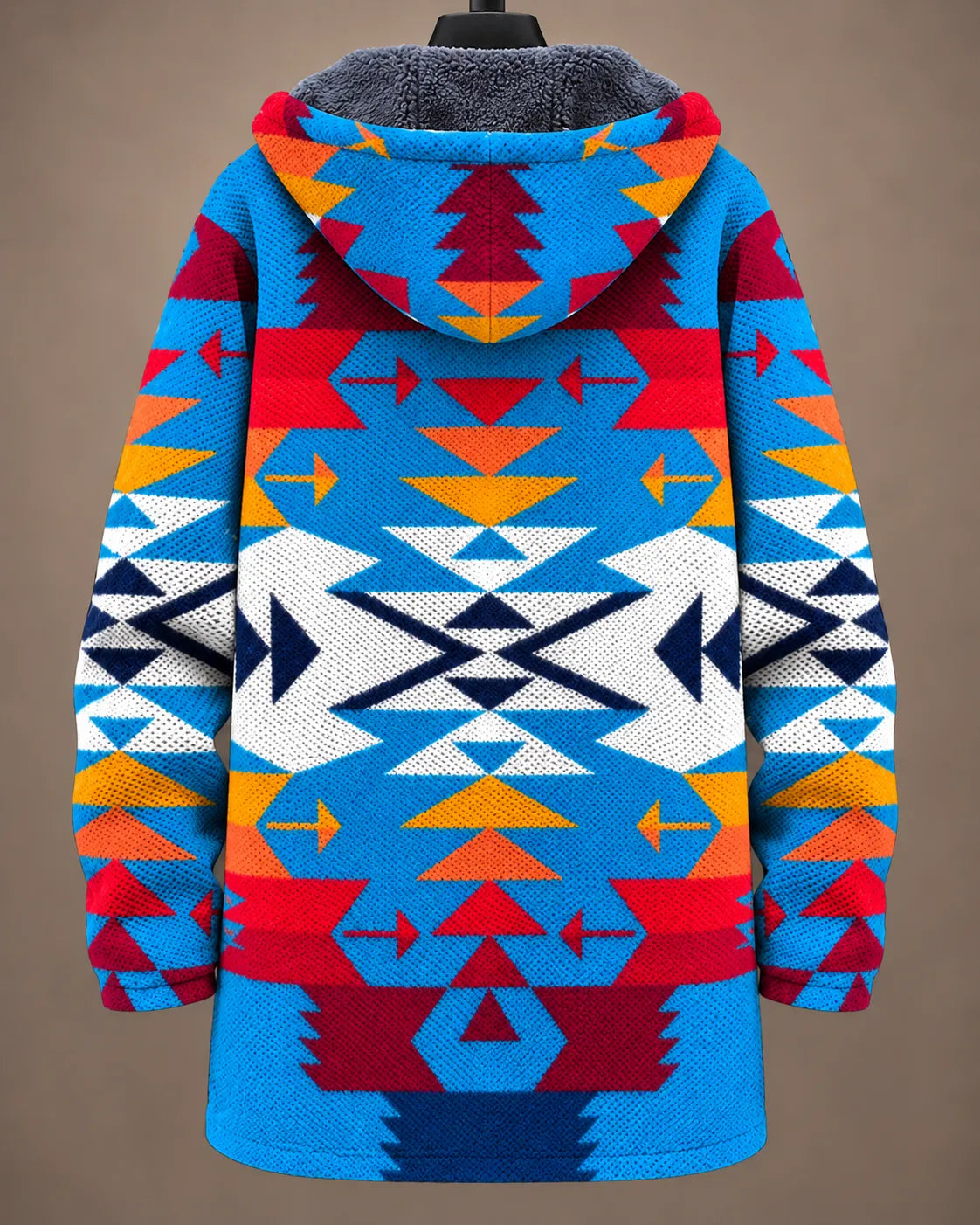 Talia | Vibrant Geometric Hooded Jacket