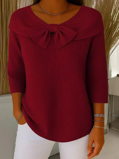 Primrose | Round-neck jumper with a bow