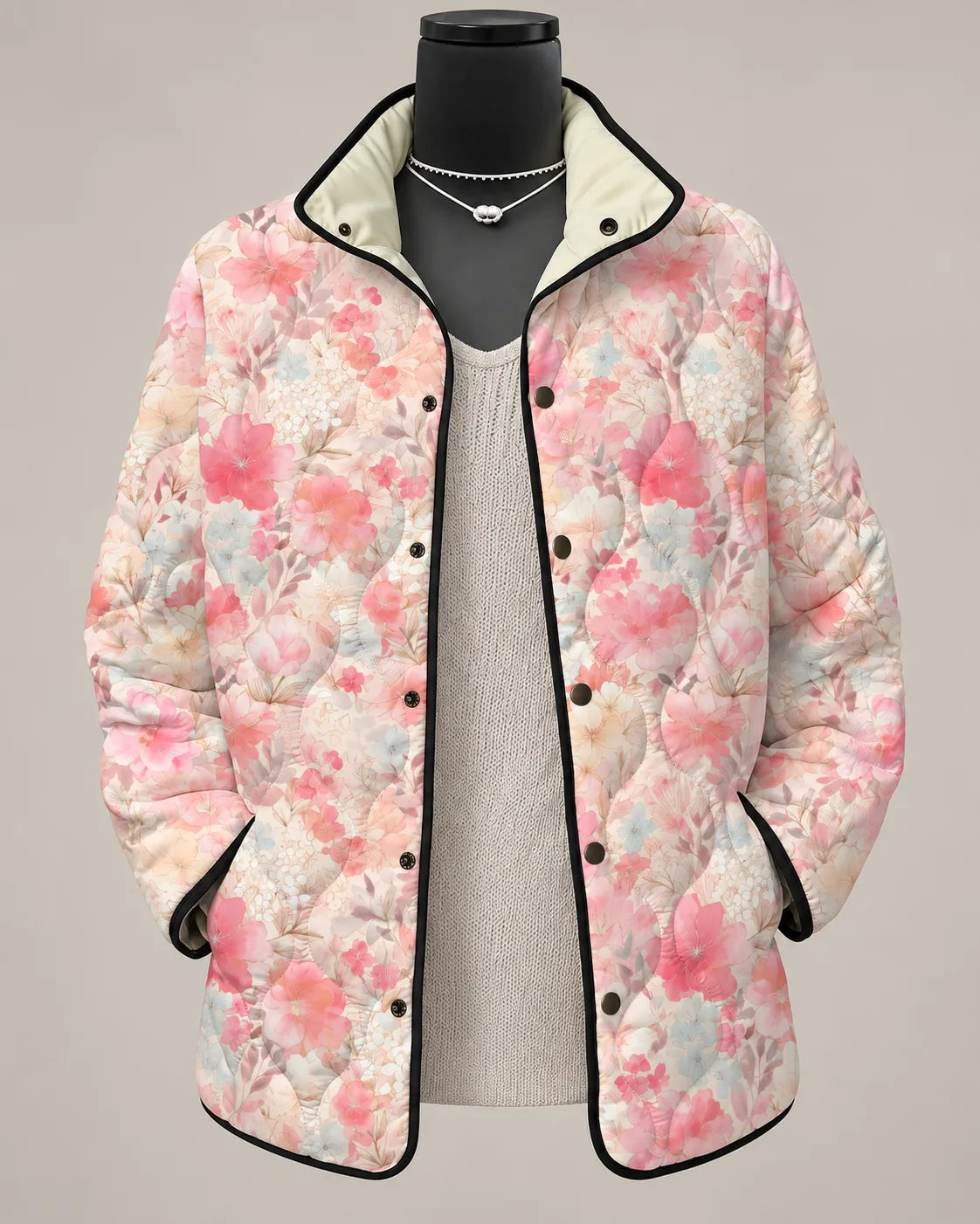 Rosalie | Romantic Floral Patchwork Quilted Jacket