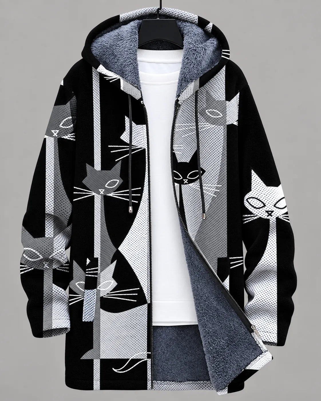 Celestine | Geometric Hooded Jacket
