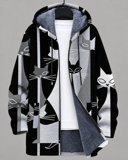 Celestine | Geometric Hooded Jacket