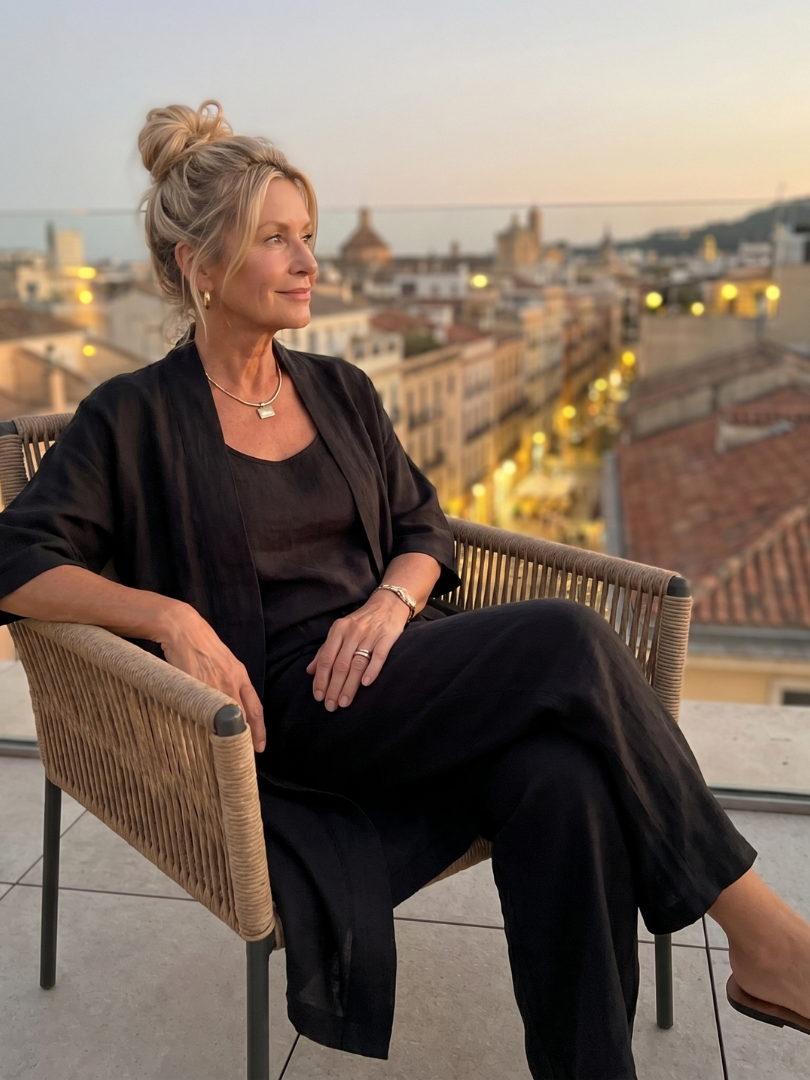 Yael | Three-piece set: top and relaxed trousers