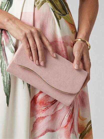 Damska kopertówka clutch z metalicznym detalem – Anna Marie