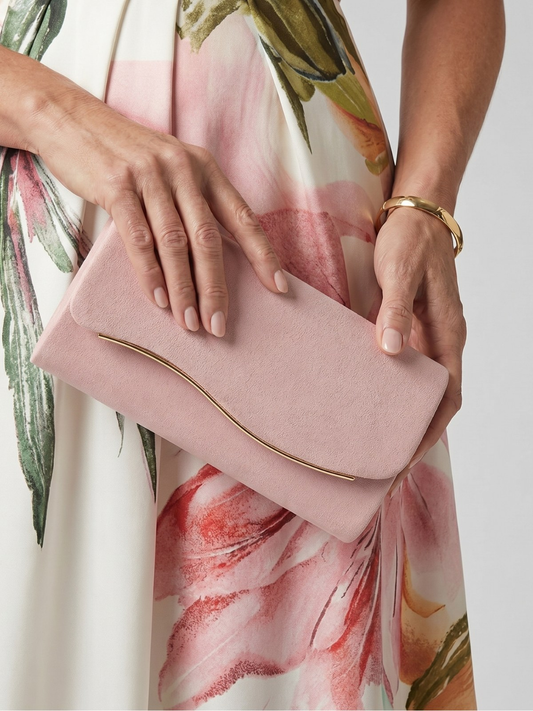 Damska kopertówka clutch z metalicznym detalem – Anna Marie