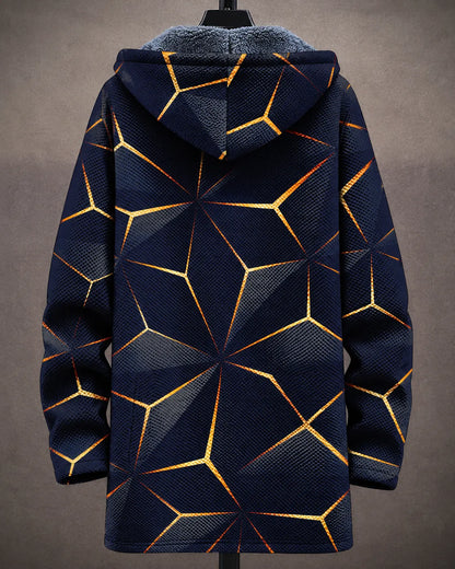 Celestine | Geometric Hooded Jacket