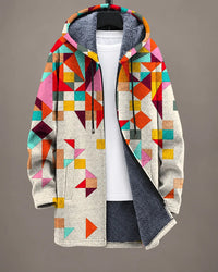 Eliana | Artful Print Hooded Jacket