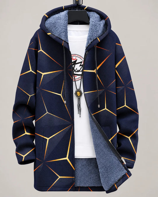 Celestine | Geometric Hooded Jacket