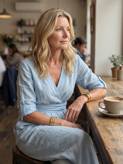 Wanda | Wrap-front wide-leg jumpsuit