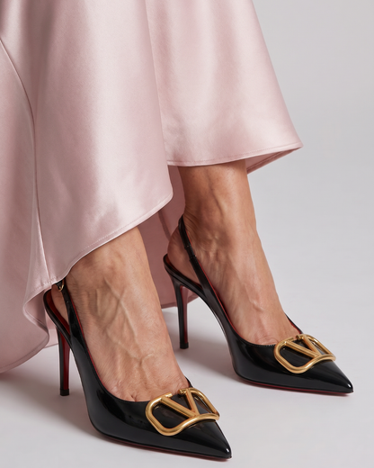 Damskie czółenka slingback w szpic na szpilce – Anna Marie