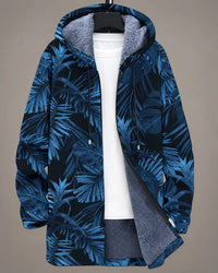 Celeste | Midnight Botanical Hooded Jacket