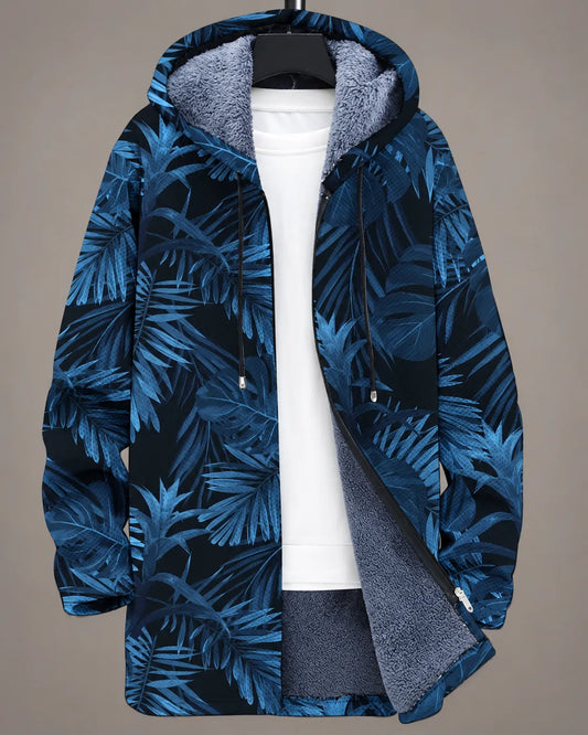 Celeste | Midnight Botanical Hooded Jacket