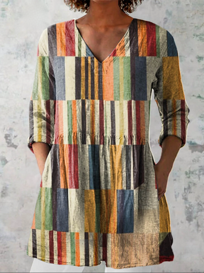 Damska długa bluzka z dekoltem w serek – Anna Marie