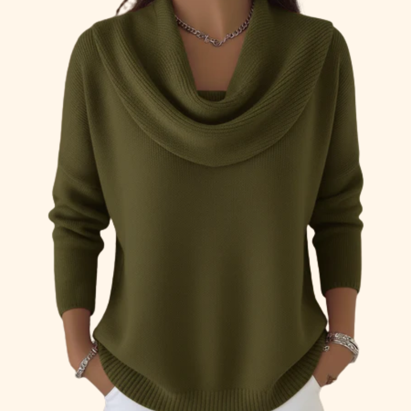 Juliet | Draped-neck jumper