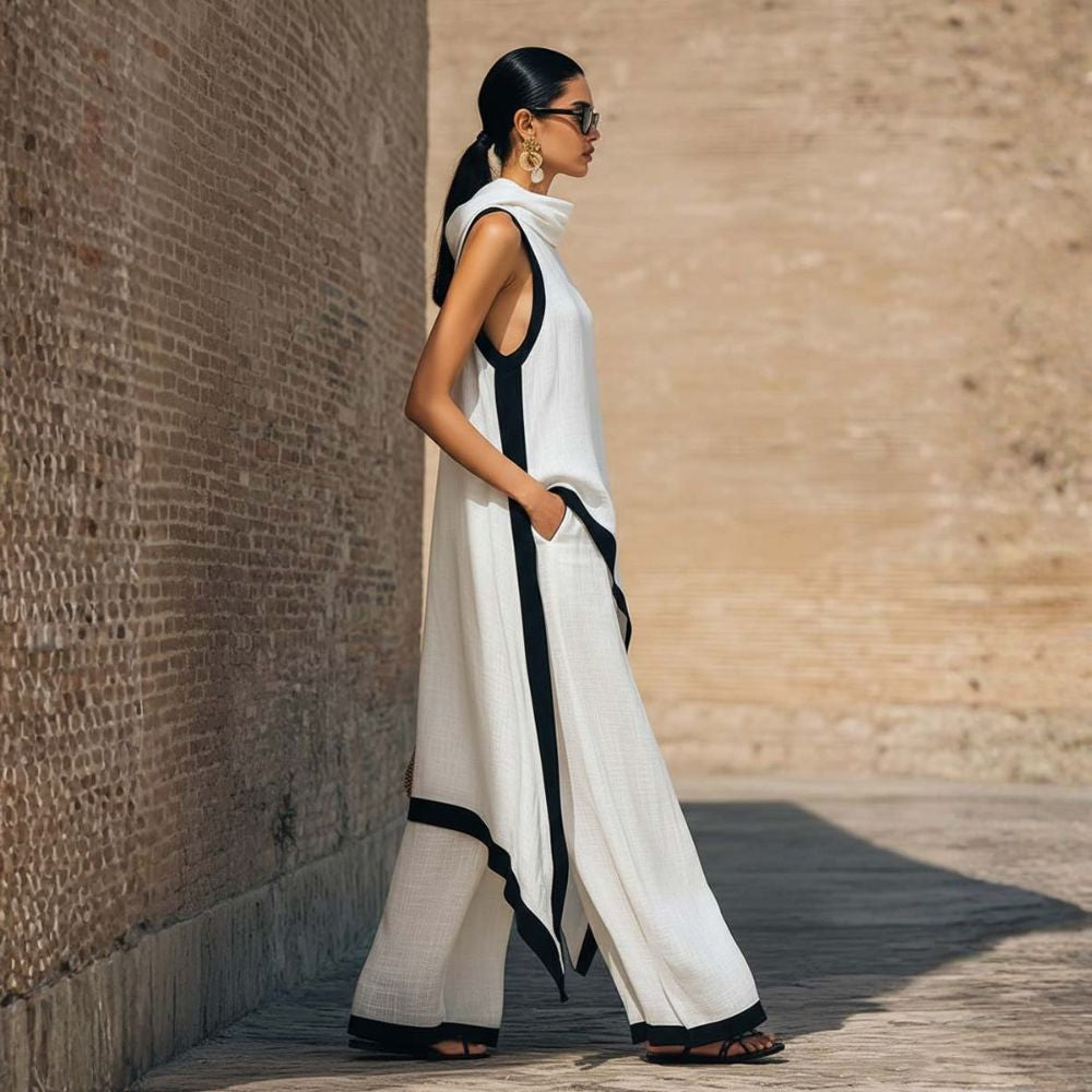 Susanna | Asymmetric linen set