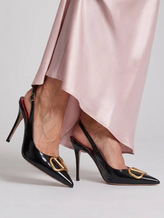 Damskie czółenka slingback w szpic na szpilce – Anna Marie