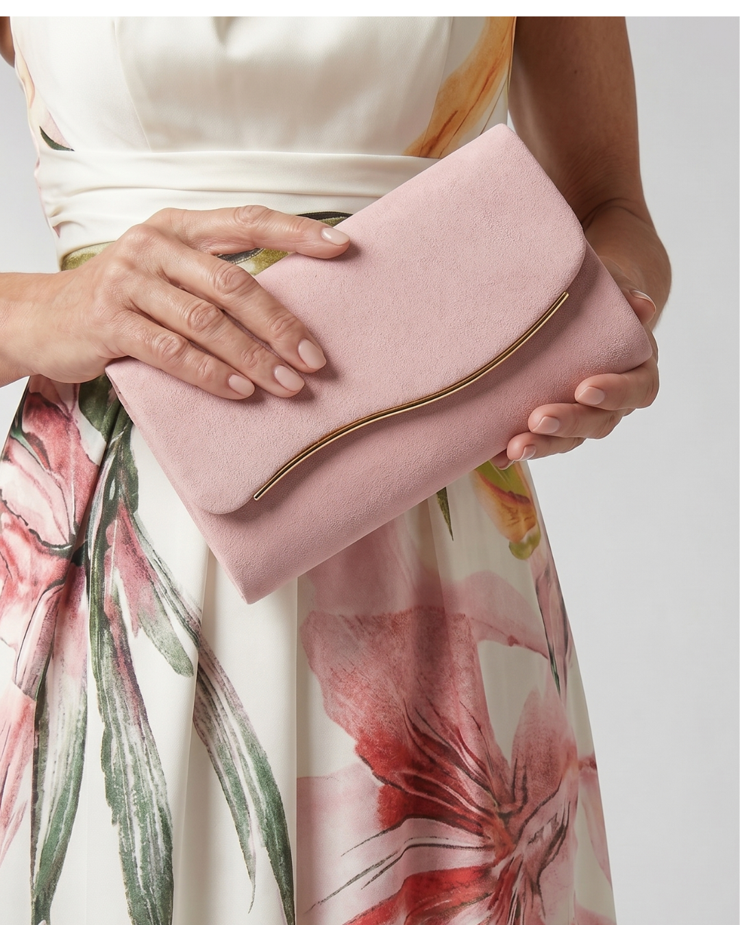 Damska kopertówka clutch z metalicznym detalem – Anna Marie