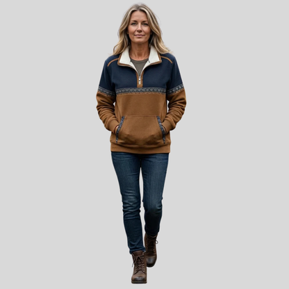 Esme | Sherpa Collar Half-Zip Pullover