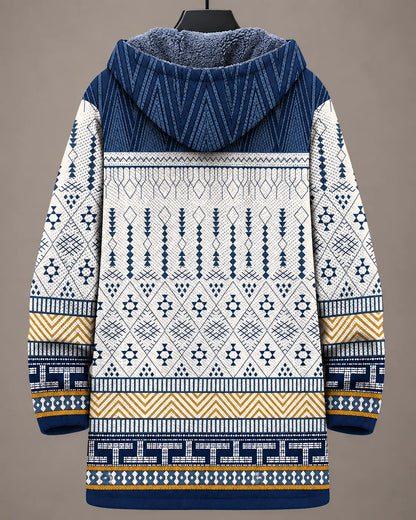 Elara | Heritage Geometric Hooded Jacket