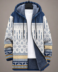 Elara | Heritage Geometric Hooded Jacket