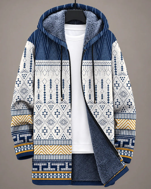 Elara | Heritage Geometric Hooded Jacket