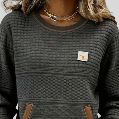 Etta | Textured Colourblock Sweatshirt