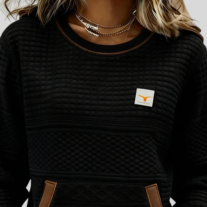 Etta | Textured Colourblock Sweatshirt