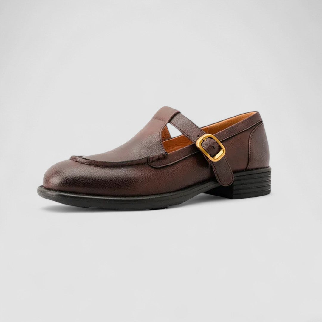Tan - leather shoes