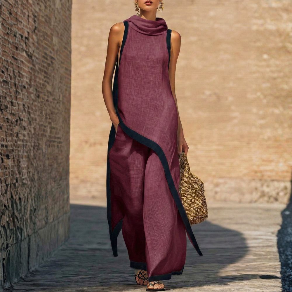 Susanna | Asymmetric linen set