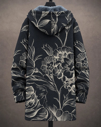 Rosalie | Botanical Sketch Hooded Jacket