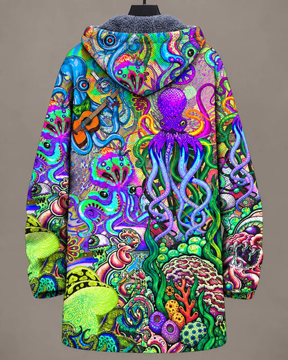 Marina | Whimsical Ocean Art Hooded Jacket