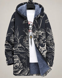 Rosalie | Botanical Sketch Hooded Jacket
