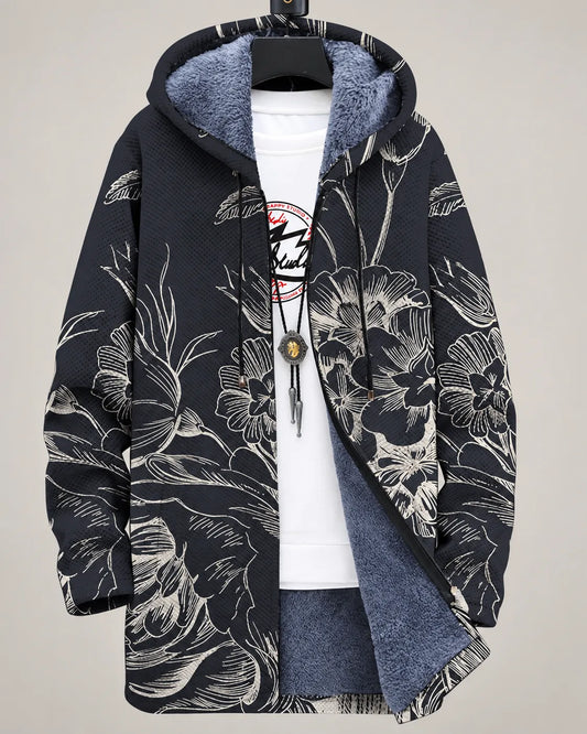 Rosalie | Botanical Sketch Hooded Jacket